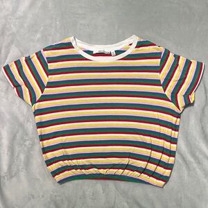 Colorful Striped Short Sleeve Tee